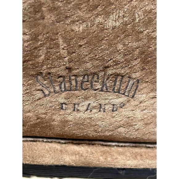 Staheekum Alpine Slipper Mens Size 11 Sherpa Lined Wheat Tan Pig Suede - Picture 7 of 9